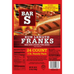 Bar S Bun Length Franks 3 Lb.