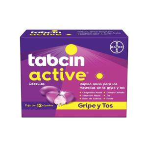 TABCIN ACTIVE CAPSULA GRIPE Y TOS 12 CAPSULA 271.25 mL.