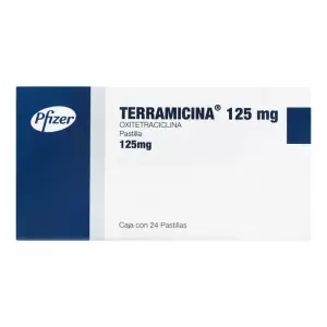 Terramicina 125 Mg Caja De 24 Pastillas