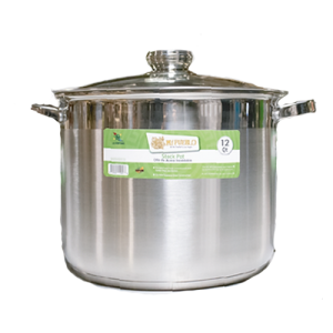 Olla De Acero Inoxidable Con Tapa 12 Qt