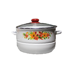 Vaporera Peltre Con Tapa De Vidrio 10 Qt