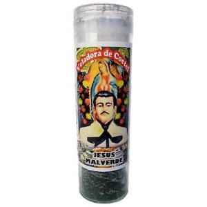 Veladora Bri-Lux Jesus Malverde White Candle