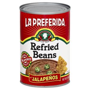 La Preferida Frijoles Pintos Refritos Con Jalapeños 16 Oz