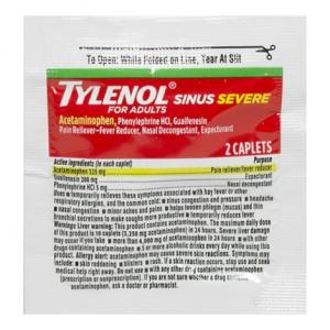 Tylenol Sinus Severe Acetaminophen 2 Tablets