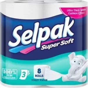 Selpak Super Soft Bathroom Tissue (3-ply) 8 Roll