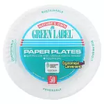 Green Label 9-inch Paper Plates 50ct