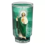 Veladora Mexico Cristal San Judas Tadeo Candle_x000D_(Verde)