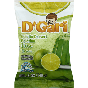 D'gari Gelatin Lime 5 Oz.