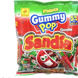 De La Rosa  Gummy Pop Sandia 55 Pz