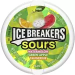 Ice Breakers Sours Watermelon Green Apple_x000D_Tangerine 1.5oz