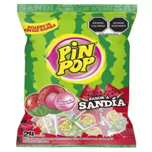 Paleta Gummy Pin Pop Watermelon 24 Pc