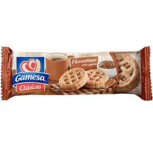 GAMESA FLORENTINAS SABOR CAJETA 83GR.