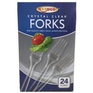 Goodco Crystal Clear Assorted Cutlery 24pk