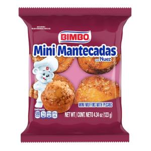 Bimbo Mini Mantecadas Con Nuez 4.34 Oz